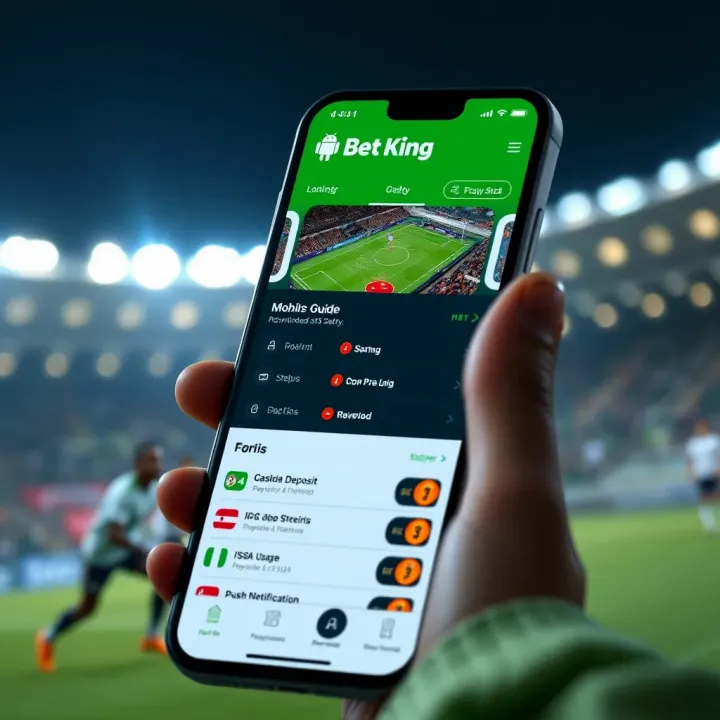 Mobile device displaying BetKing app interface with sports betting options