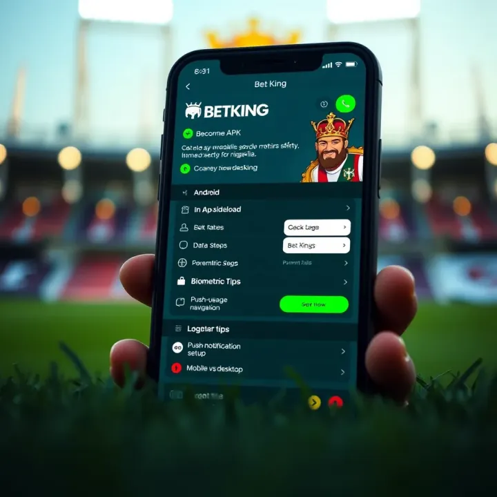 iPhone displaying Betking app interface with betting options in Nigeria