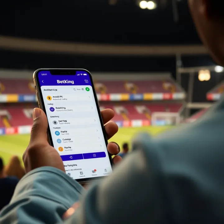 BetKing app interface displaying live match odds and quick betting options