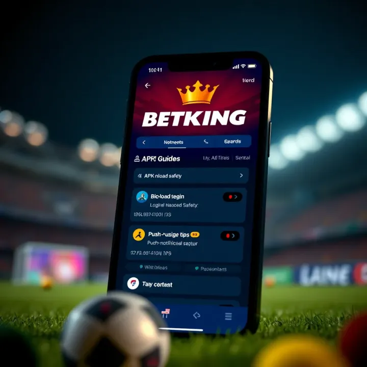 User navigating BetKing app on smartphone to access live match updates and betting options
