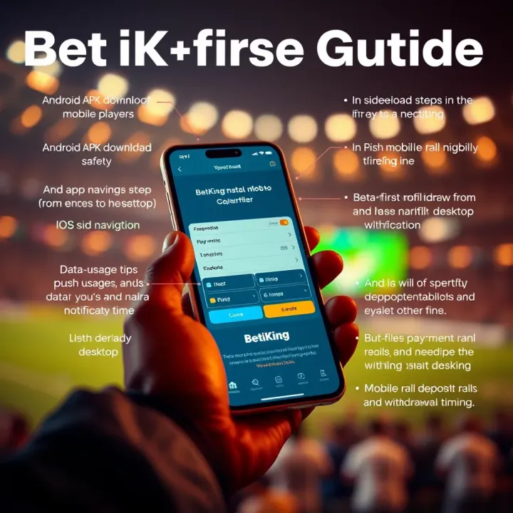 Mobile screen displaying Betking app registration interface