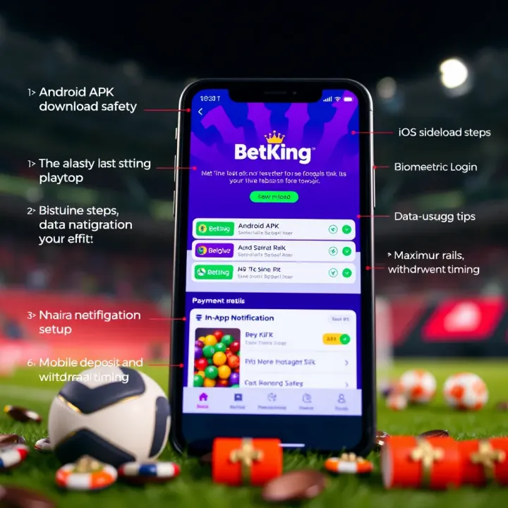 Android smartphone displaying Betking Aviator game interface with betting options