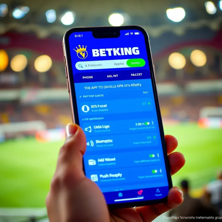 Mobile phone displaying BetKing booking code app interface with betting options