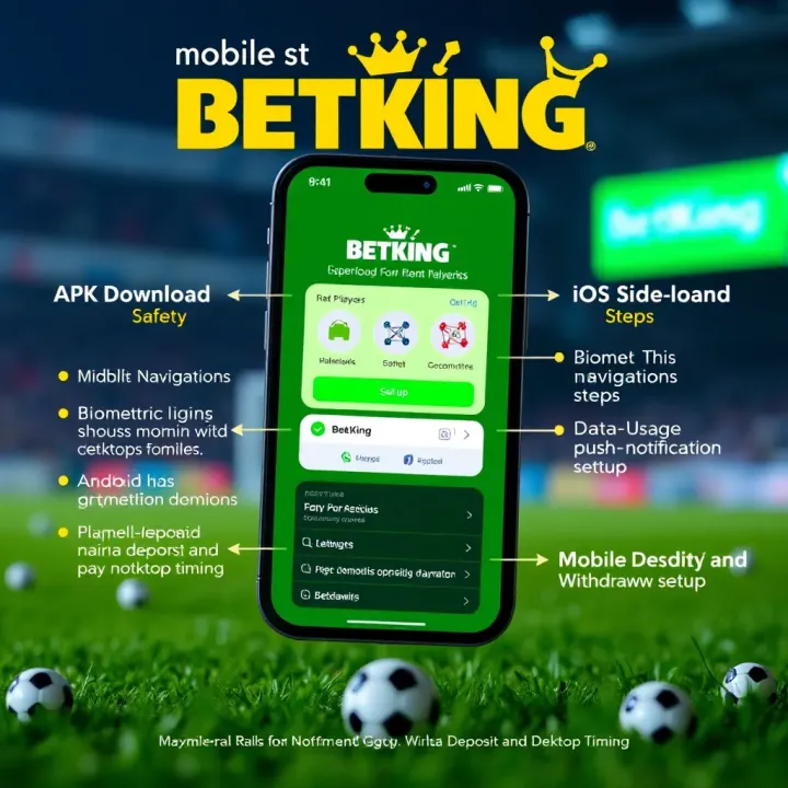 User engaging with BetKing Ghana's sports betting platform on a smartphone