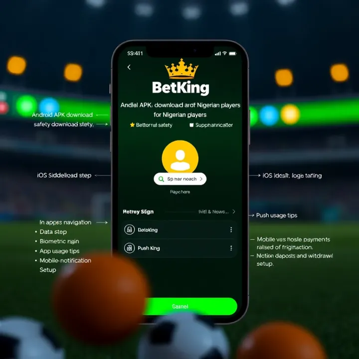 Mobile device displaying Betking app interface with customer support options