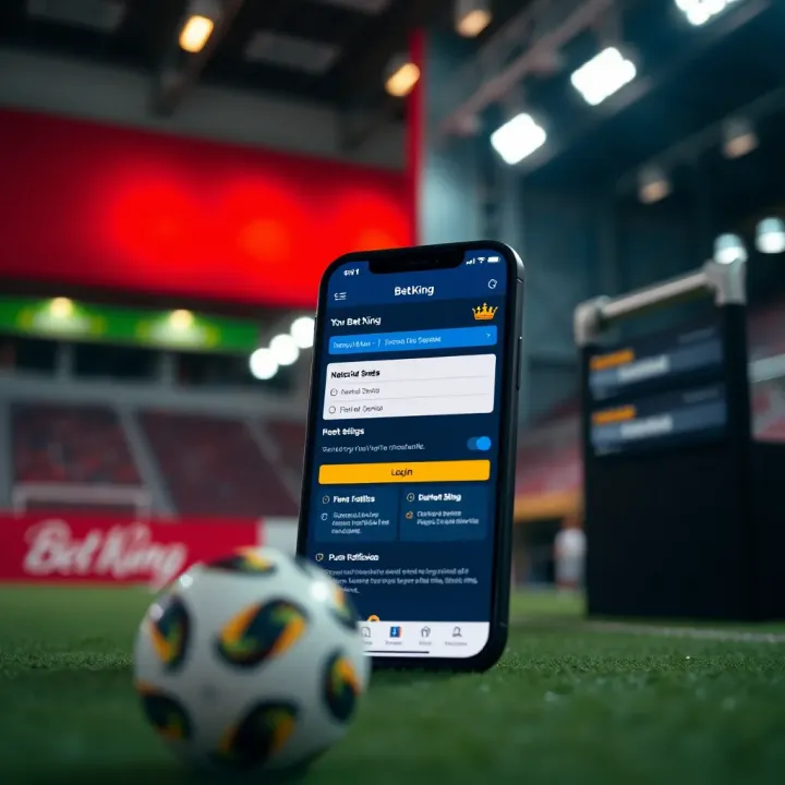 Betking Old Mobile App Interface Featuring Football Betting Options Smartphone displaying the Betking old mobile app interface with betting options on football matches