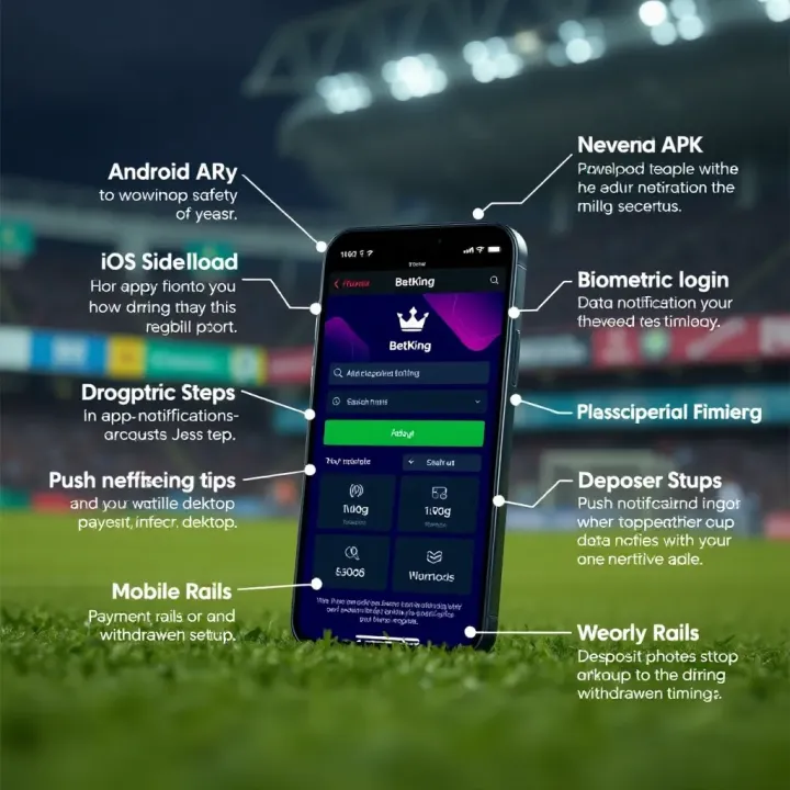 Illustration of BetKing platform interface highlighting key features for betting on Spanish football matches