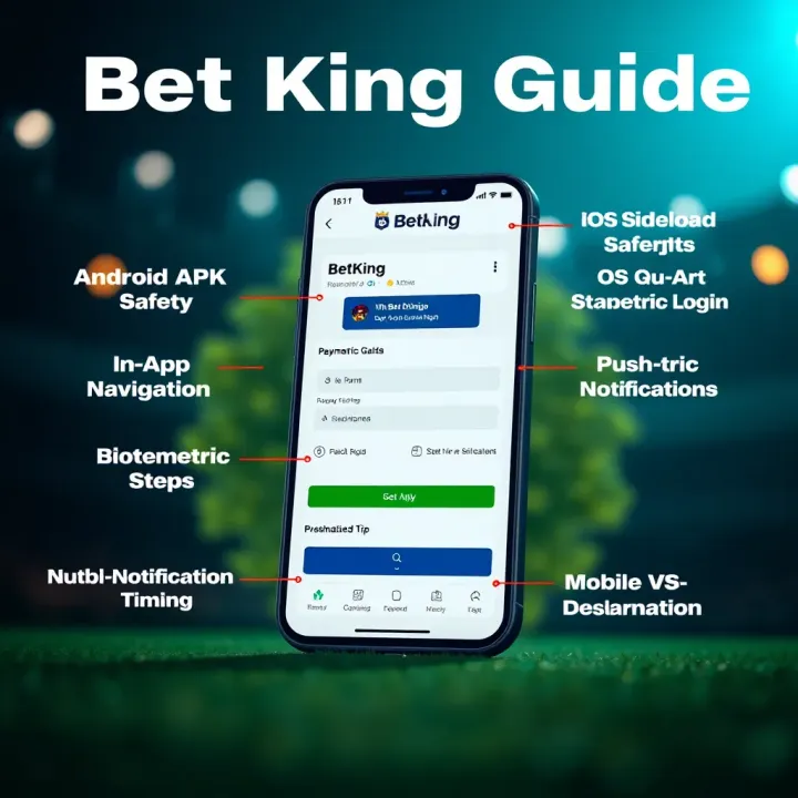 Smartphone displaying the BetKing UK app interface with live sports betting options