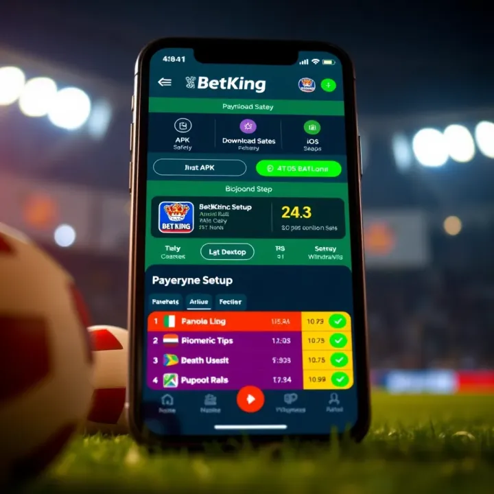 Mobile device displaying sports betting options on a Nigerian betting platform