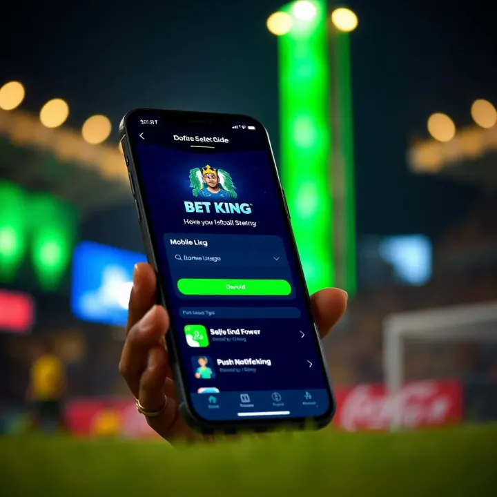 Managing BetKing Account Settings for Blocking Options User navigating BetKing website on a smartphone to manage betting account settings securely