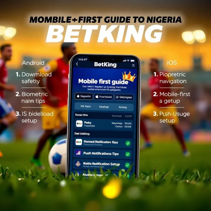 User navigating BetKing mobile app interface to find account information