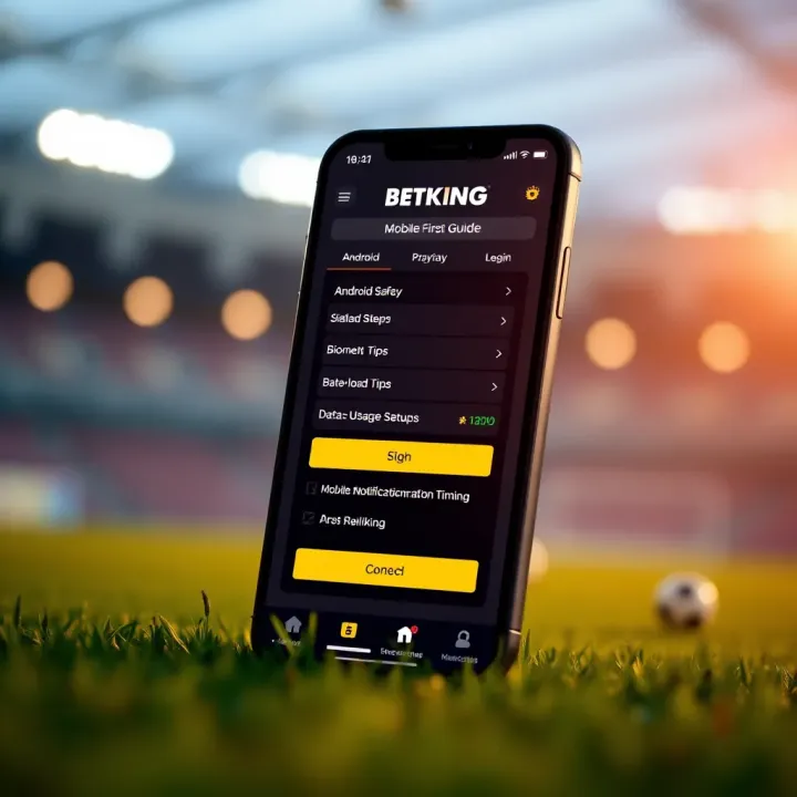 Interface of BetKing account management with balance and transaction features visible