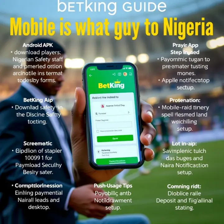 Dashboard of BetKing Nigeria showing betting options and account details