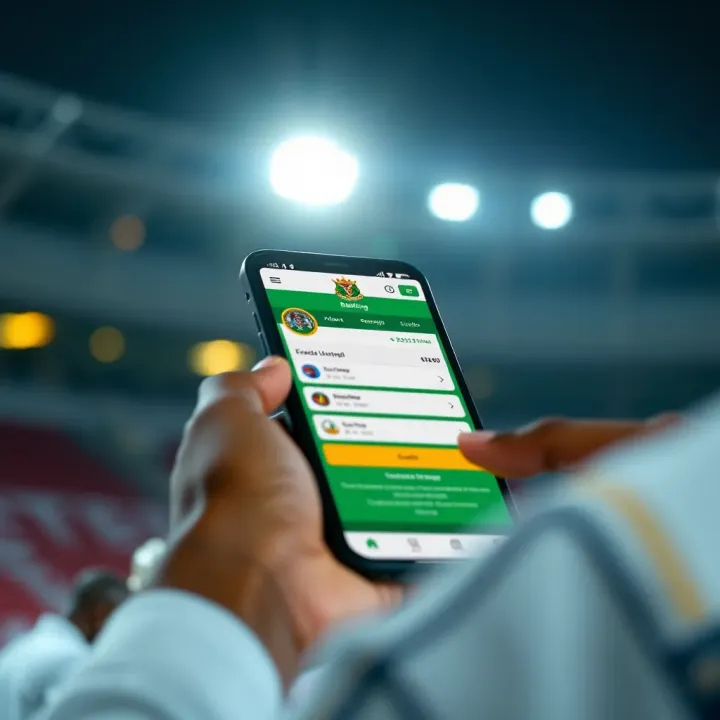 Mobile phone displaying BetKing app login screen for account recovery